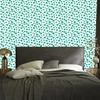 Heart Wallpaper White, Mint and Sea Blue 50x1000