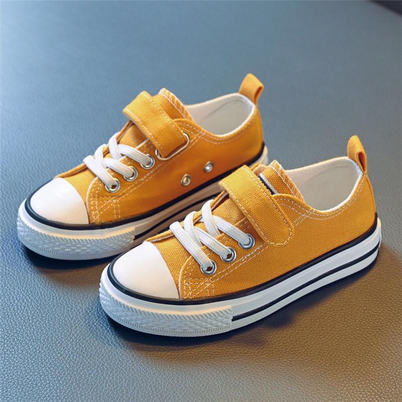 2023 Weiße Canvas-Klettschuhe für Jungen und Mädchen – Trendy Student Board Sneakers