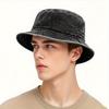 Dog print fisherman hat, foldable storage, washed and vintage style, men's and women's fashionable bucket hat basin hat