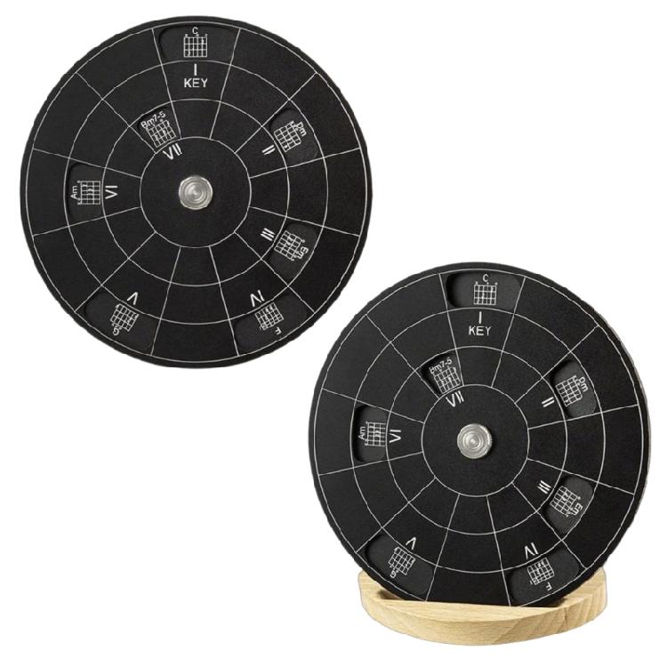 Kolo kvint Guitar Chord Wheel Kovové melodie Nástroj Hudební teorie Deska Učební nástroj pro kytaristy, hudebníky