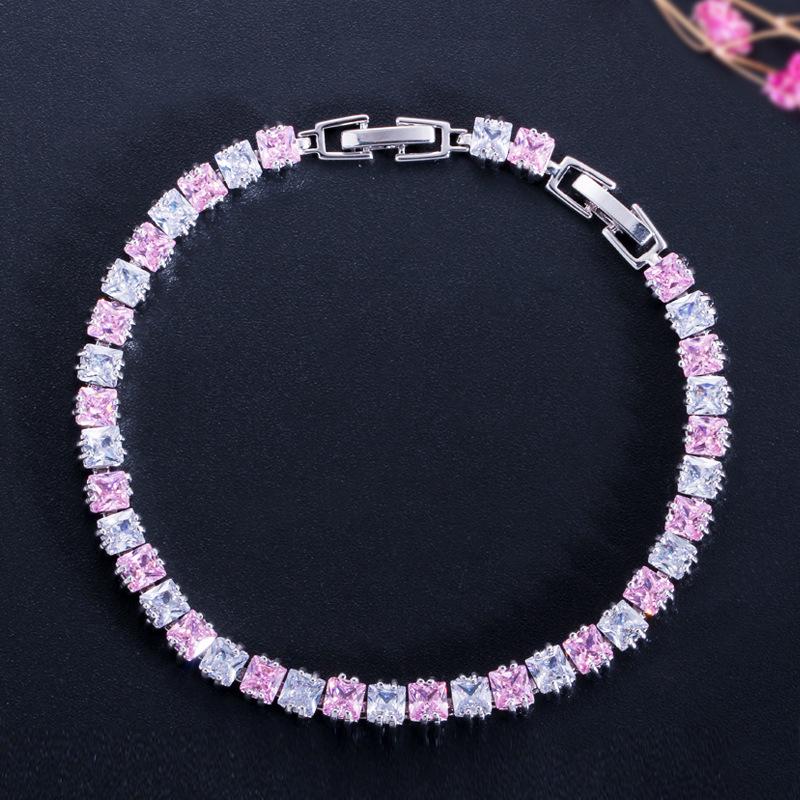 Aaa Zirkon Plattiertes Echtes Platin Armbänder, Handschmuck, Geschenke.