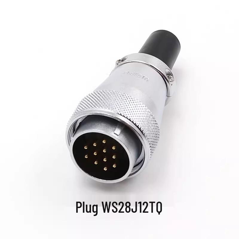 Weipu WS28 23-Pin Aviation Plug Connector, Male-Female Threaded, 479-Hole, 10P12, 16-Pin, 20/26-Pin