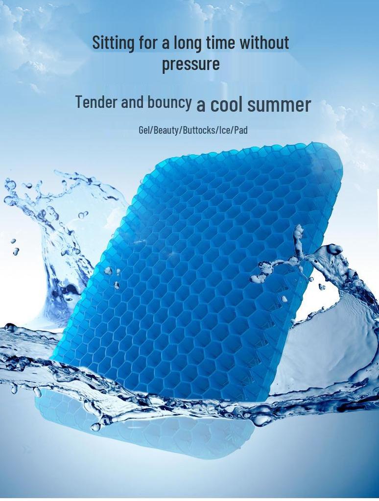 Honeycomb TPE Gel Seat Cushion: Ideal for Cars, Chairs, Sofas, and Students
