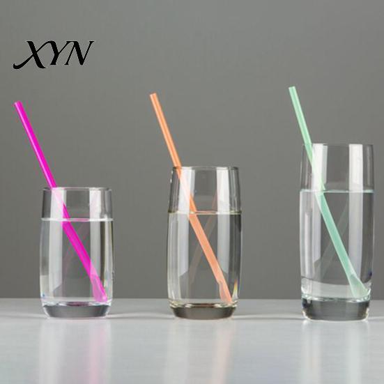 Fluorescent Color Straws 50/100Pcs Spoon Straw for Smoothie, 2 in 1 Disposable Eco-friendly Plastic with Spoon, Slush Milkshake Bubble Tea Convenient