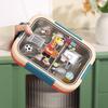 Stainless Steel Bento Box Students Office Workers - 3-Compartment Leakproof Lunch Container 650ml/1100ml Cartoon Design