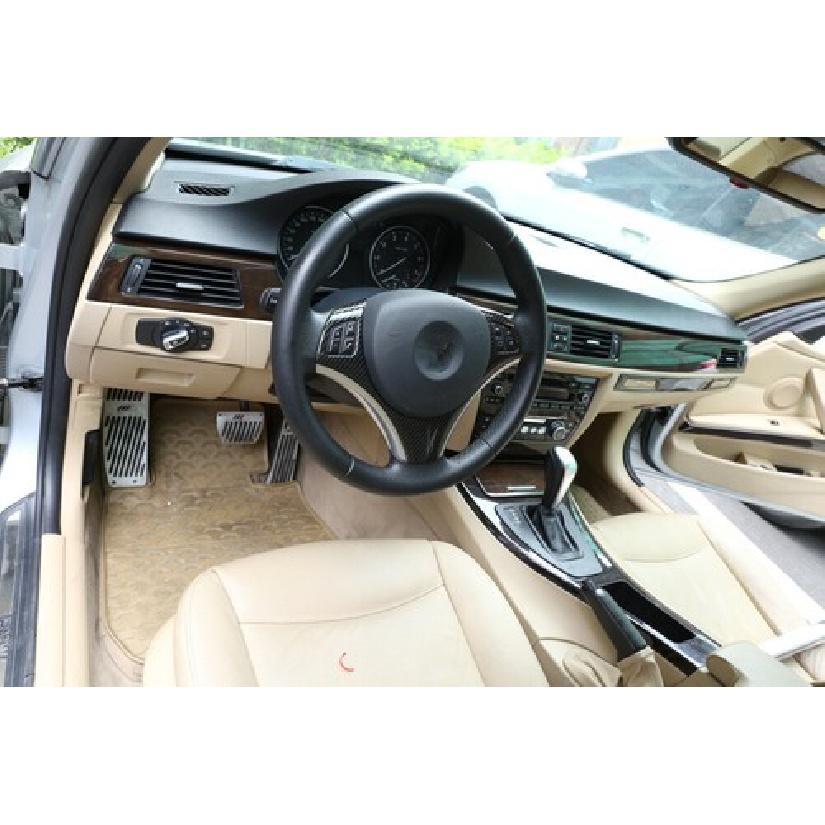 Steering Wheel Cover Decor Trim For BMW 3Series E90 325i 335i 05-12 Carbon Look