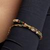 Bracelet - LUXENTER - Issne - Cristal multicolore - Finition or jaune 18k - 16–19 cm