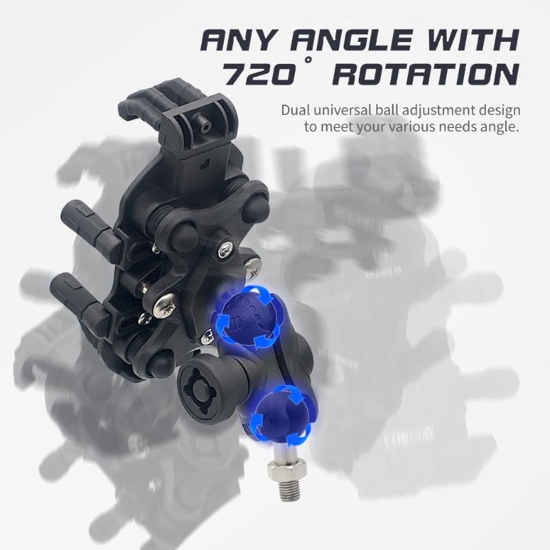 Motorcycle Phone Holder with Vibration Dampener & Secure Lock, Anti-Theft Motorcycle Phone Mount Handlebar Phone Holder