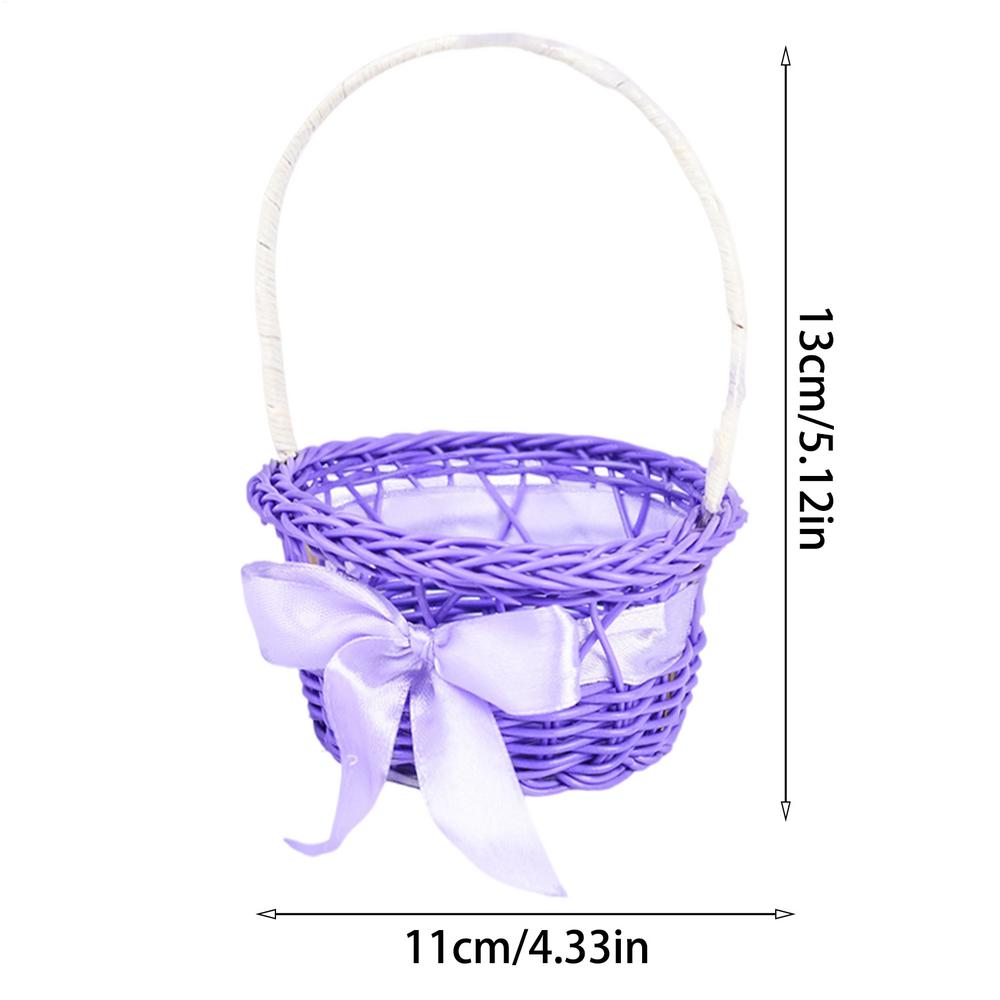Panier Sac à Main Simple en Osier Tressé Pour Arrangement de Fleurs Fraîches Décoration de Maison Jardin Ou Panier Organisateur de Rangement Cadeau
