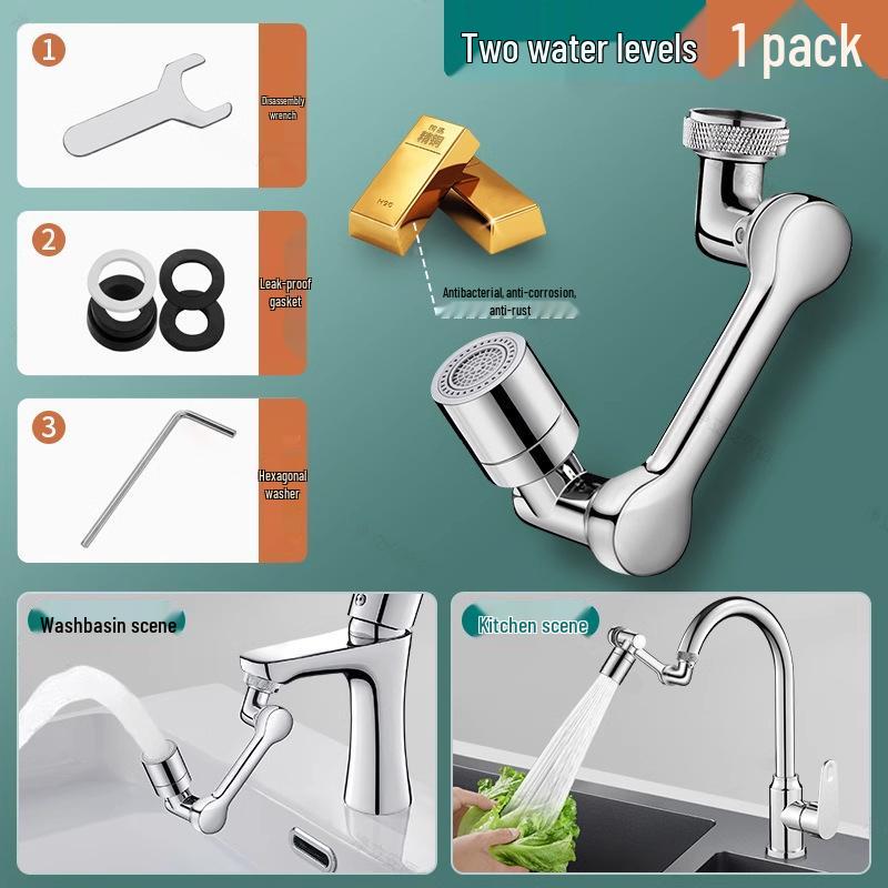 Rotatable Mechanical Faucet Extender - Anti-splash Multifunctional Spout Head