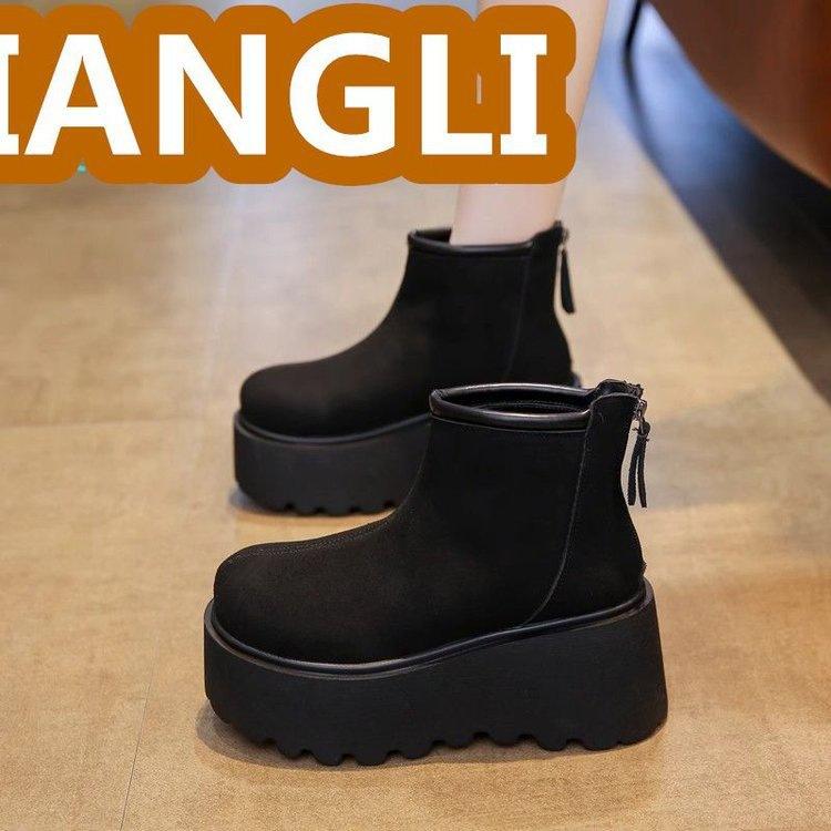 Small thick-soled Martin boots winter new comfortable velvet warm super fire thin boots