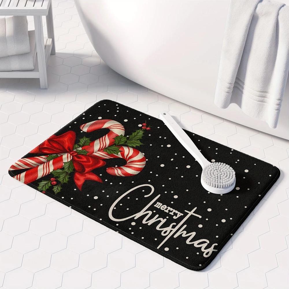 Merry Christmas Welcome Door Mat Bathroom Kitchen Bedroom Room Floor Mat Absorbent Non-slip Home Decoration Gift