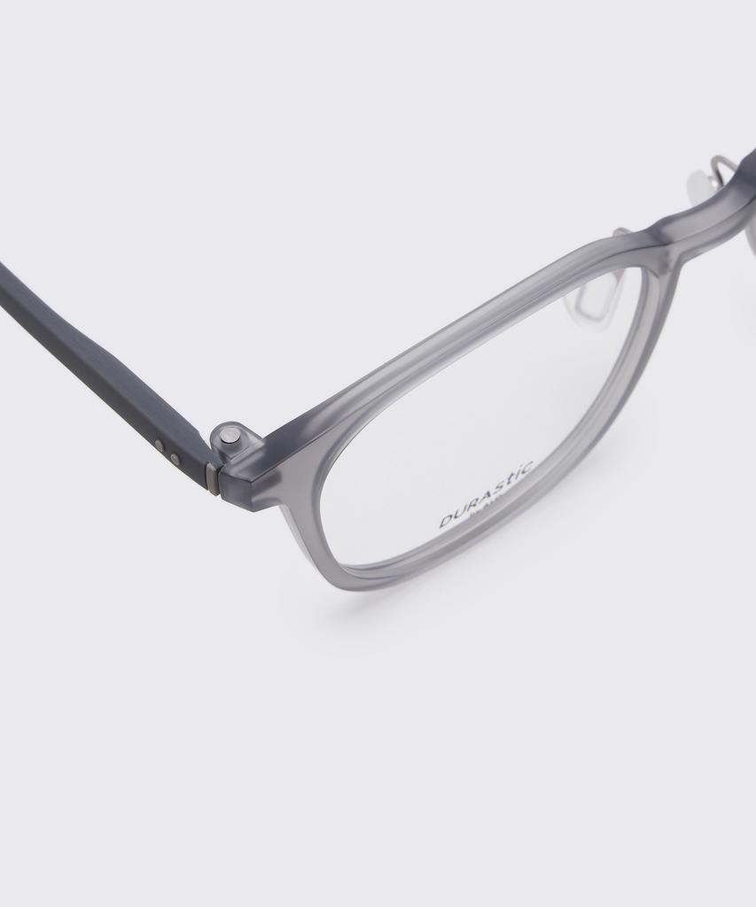 Alloaiweeo [Durastic] Drg5603 1010M Wellington Square Silicone Eyeglass Frames Gray Blue Light Lenses Selection