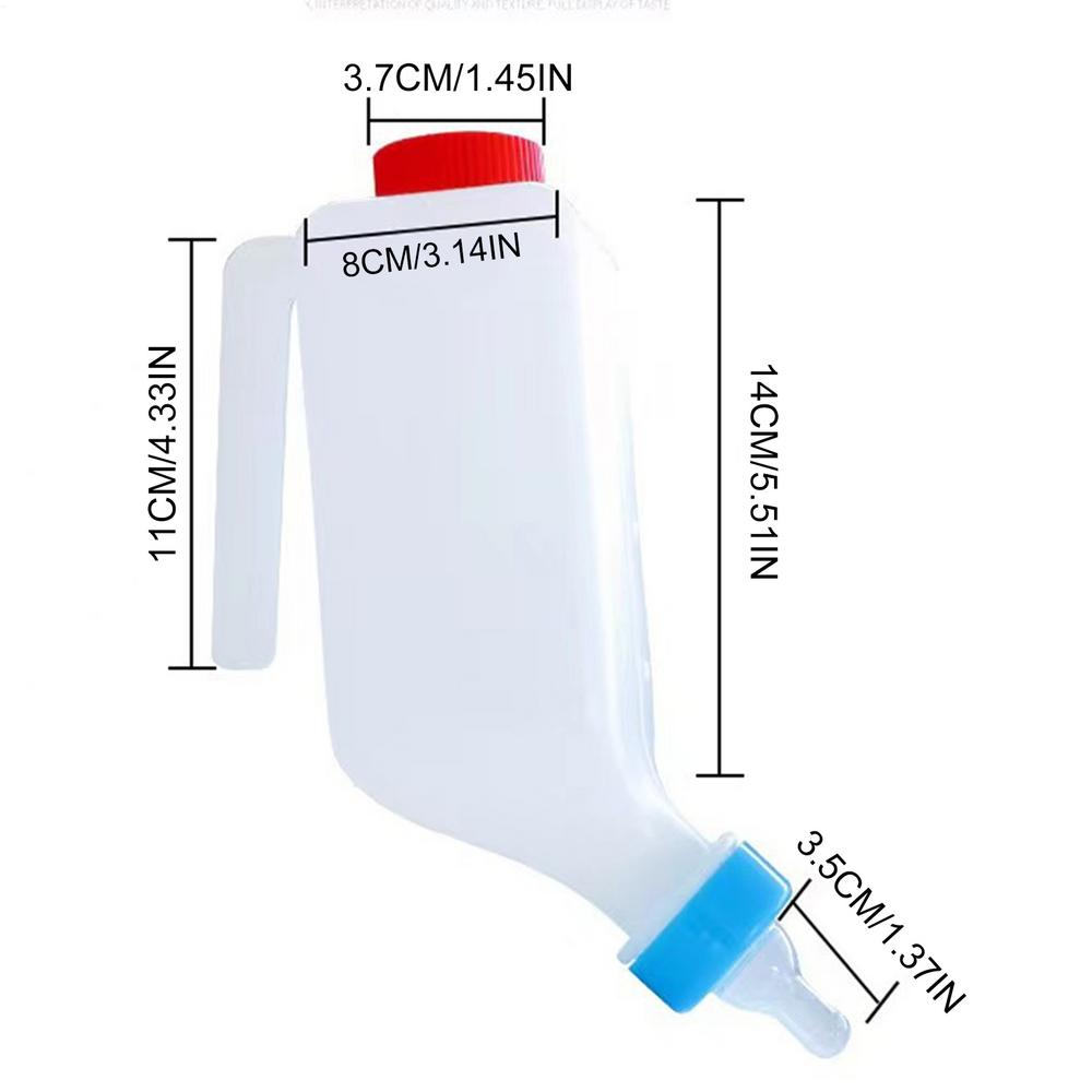 

Lamb Milking Feeding 800Ml Capacity Bottle Hanging Goat Bottle Soft Nipple Drink Bottle for Sheep Goat Farm Animals Drinker белый