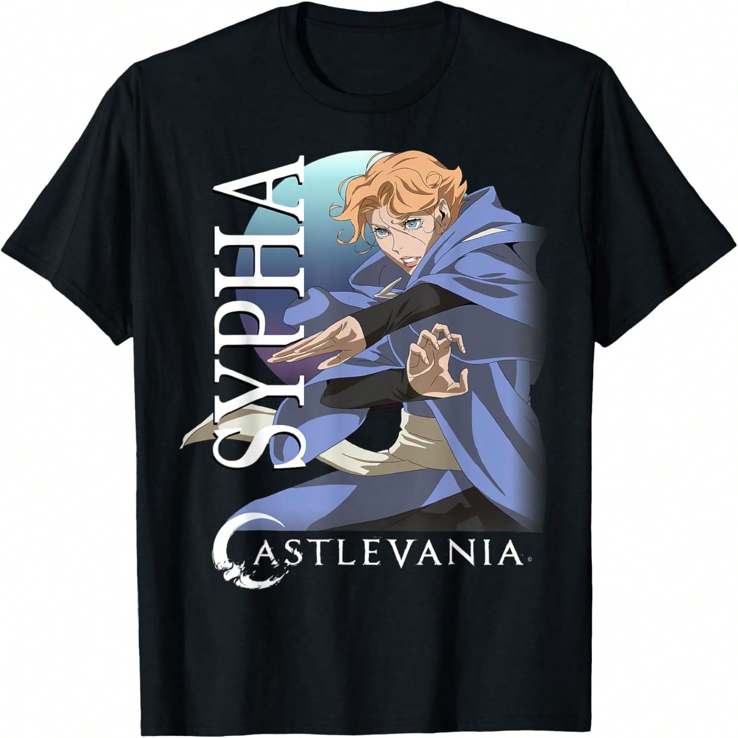 Castlevania unisex s Alucard Kanji T-Shirt, Black, Small S разноцветный