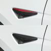 2pcs Red Carbon Fiber Car Side Fender Camera Panel Strip For Model 3 Y 2017-
