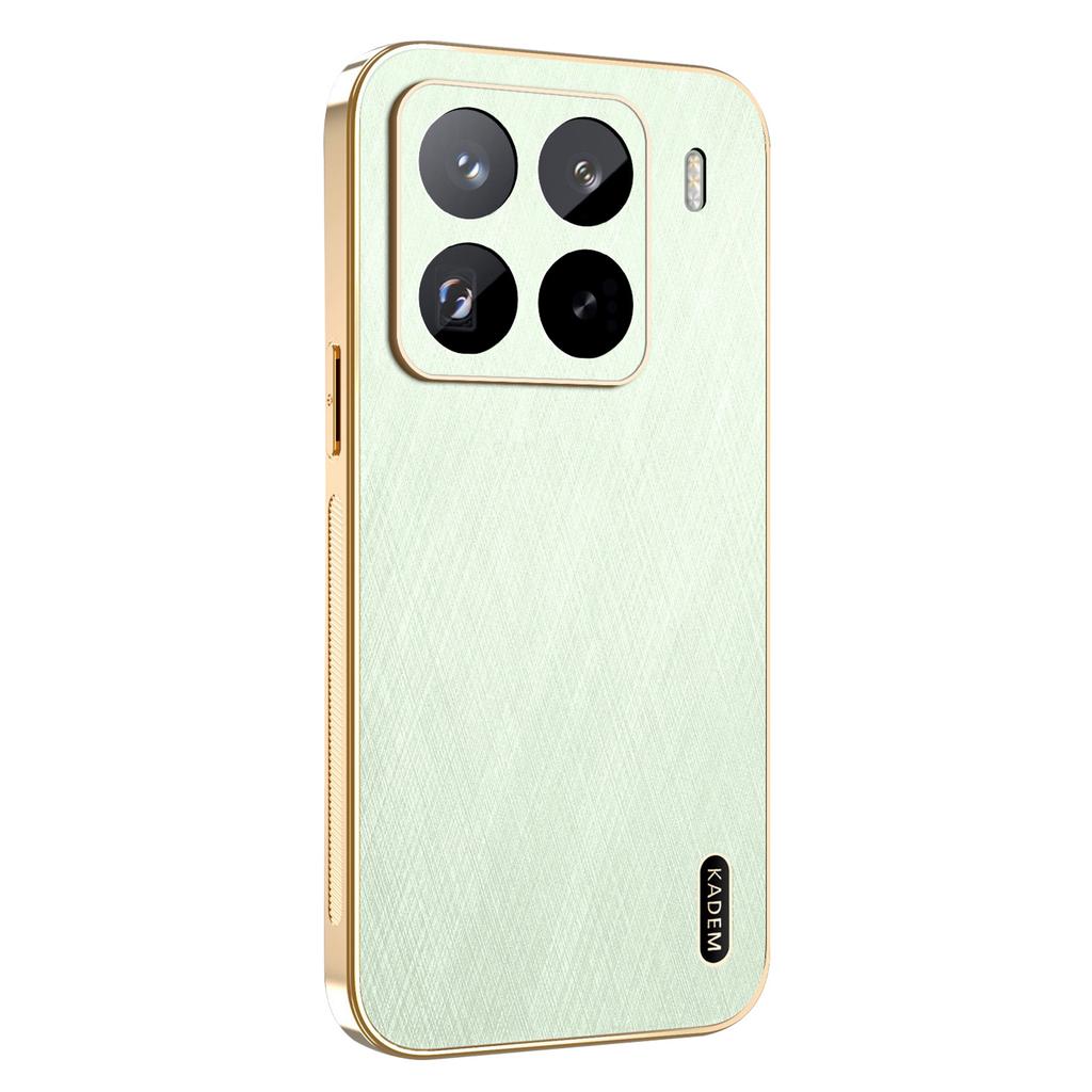 KADEM Чехол для Xiaomi 15 Pro Гальваническое покрытие Шелковистая текстура ПУ+ТПУ Задняя крышка телефона