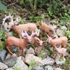 6 Stück Weihnachten Simulation Elch Modell Ornamente Waschbare Cartoon Tiere Bastelornamente Weihnachten Dekoration für Waldparty und Kuchendekoration