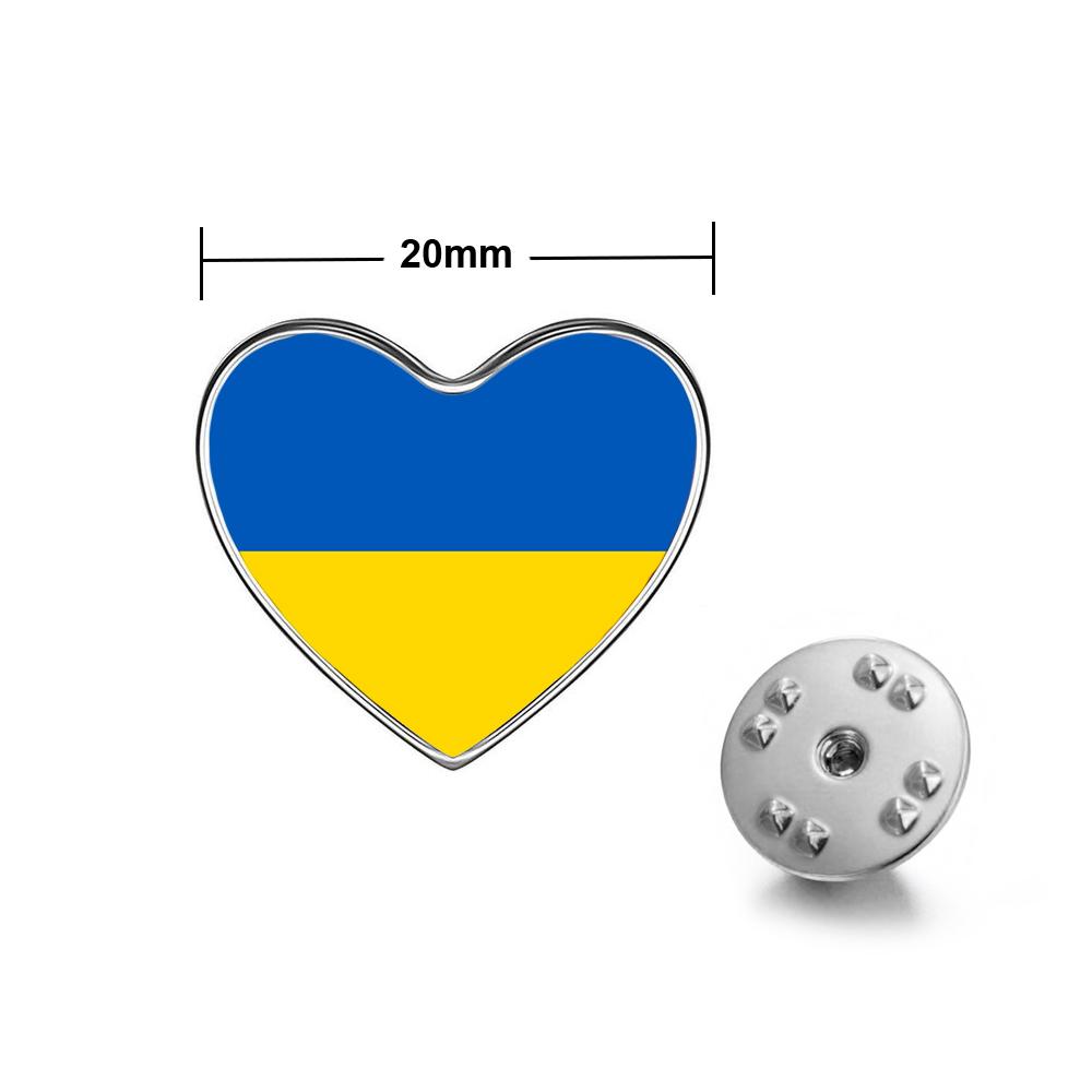 Cazador Ukraine Flag Brooch For Women Men Stainless Steel Suit Badge Lapel Pins Trendy Bag Accessories Gift Wholesale 2026 New