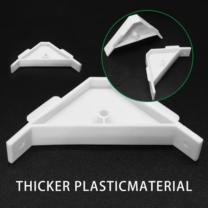 Pack of 12 Plastic 90 Degree Corner Bracket Rack for Secure Cabinet Countertops And Shelf Installation Furniture Support