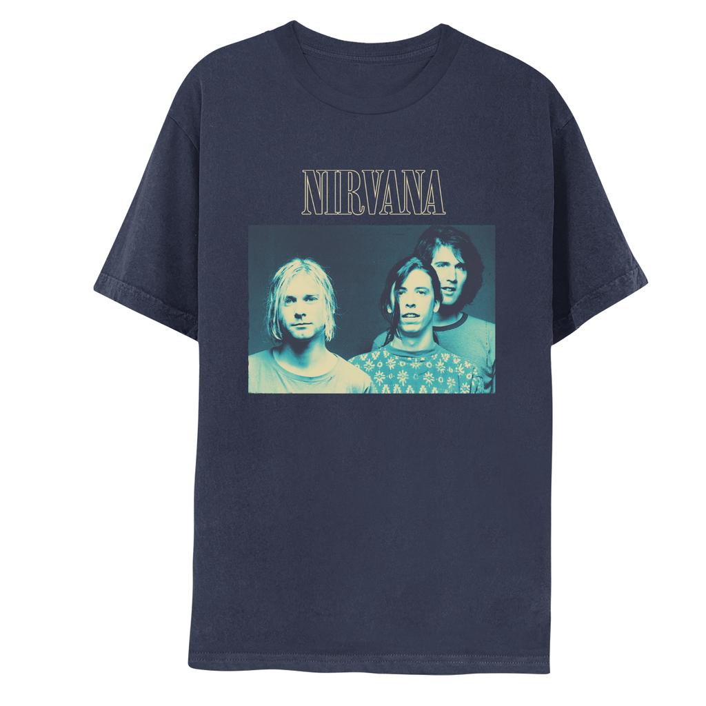 Nirvana "In Utero" Angel Floral Vintage Wash Oversized T-Shirt, Unisex Grunge Rock Fan Streetwear Tee, 100% Cotton Casual Short Sleeve Top