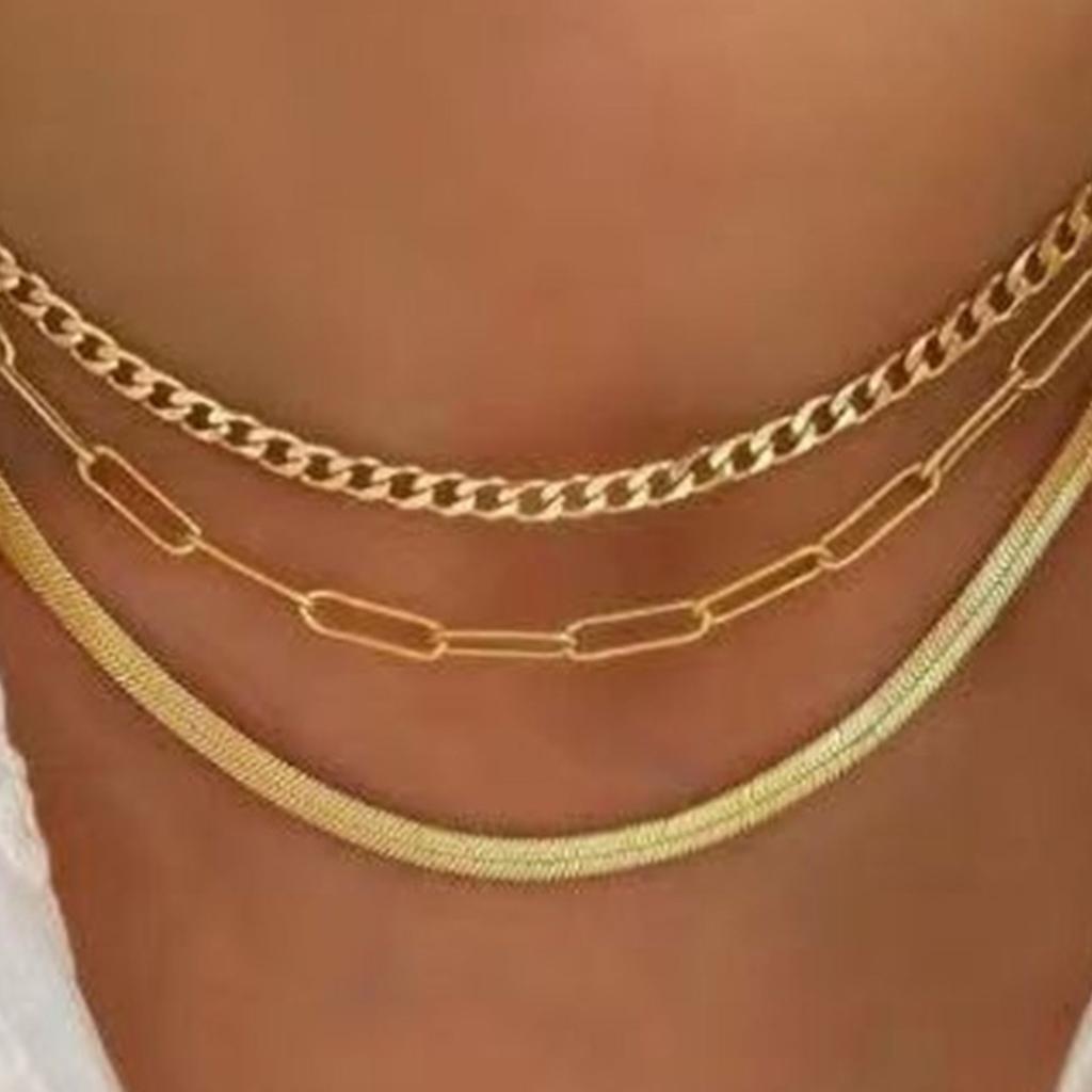 Elegant Necklace Simple Chain Necklace Charm Necklace Multilayer Necklace Stylish Neck Jewelry Suitable for Women Man