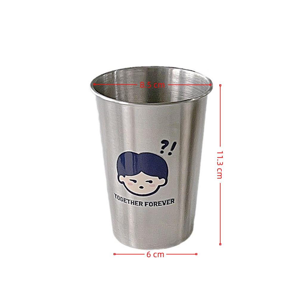 Neue Unzerbrechliche Edelstahlbecher Trinken 500ml Weingläser Zahnbürstenhalter Outdoor