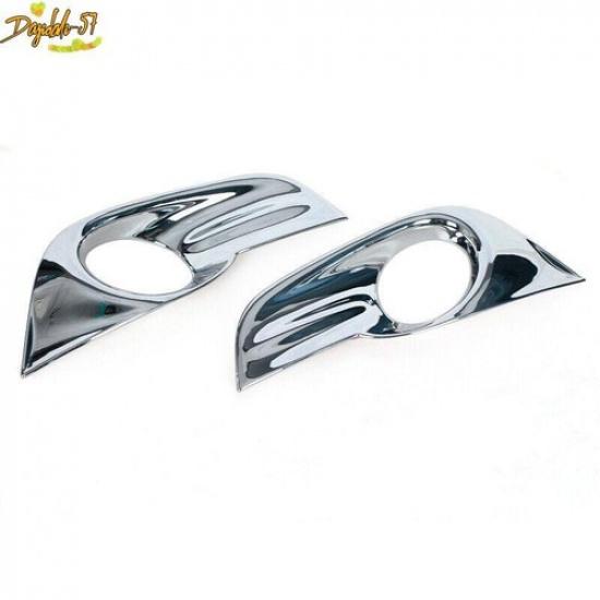 Pair For Nissan Altima 2013-2015 Chrome Front Fog Light Lamp Trim Cover Decor