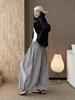 Xu Man Spring/Summer Paris Fashion Plaid Balloon Button Cuff Long Pants for Women