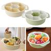 Divided Serving Dish Elegant Rotating Tray Multi Compartment Snack Platter for Tea Table Home Entertaining