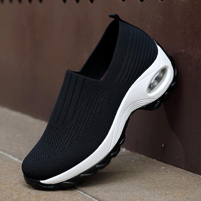 New Jianbu Casual Shoes Breathable Foot Cover Middle-aged Mesh Sports Shoes Casual Thick Sole Heightening Rocking Women's Shoes
