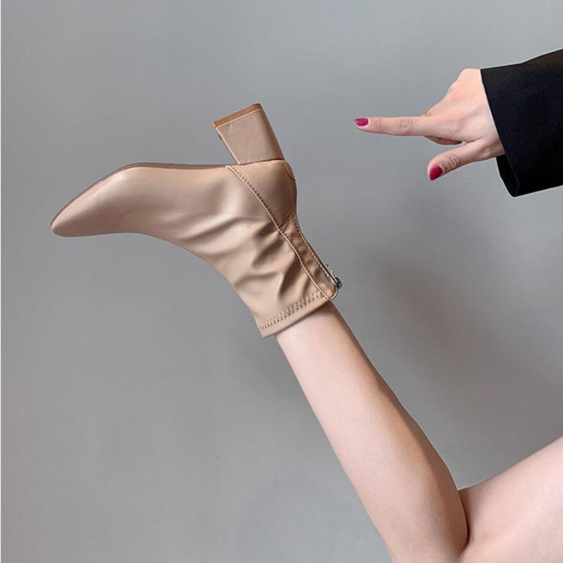 New Women's Shoes: Square-toed, Thick-heeled High Heels, Women's Boots and Ankle Boots