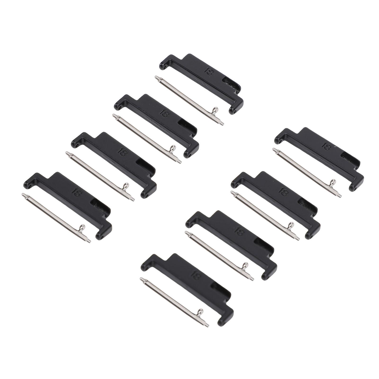 

4 пары металлических адаптеров для ремешка часов, набор, подходит для умных часов Xiaomi, коннектор с иглой для быстрой фиксации 18 22 мм, черный