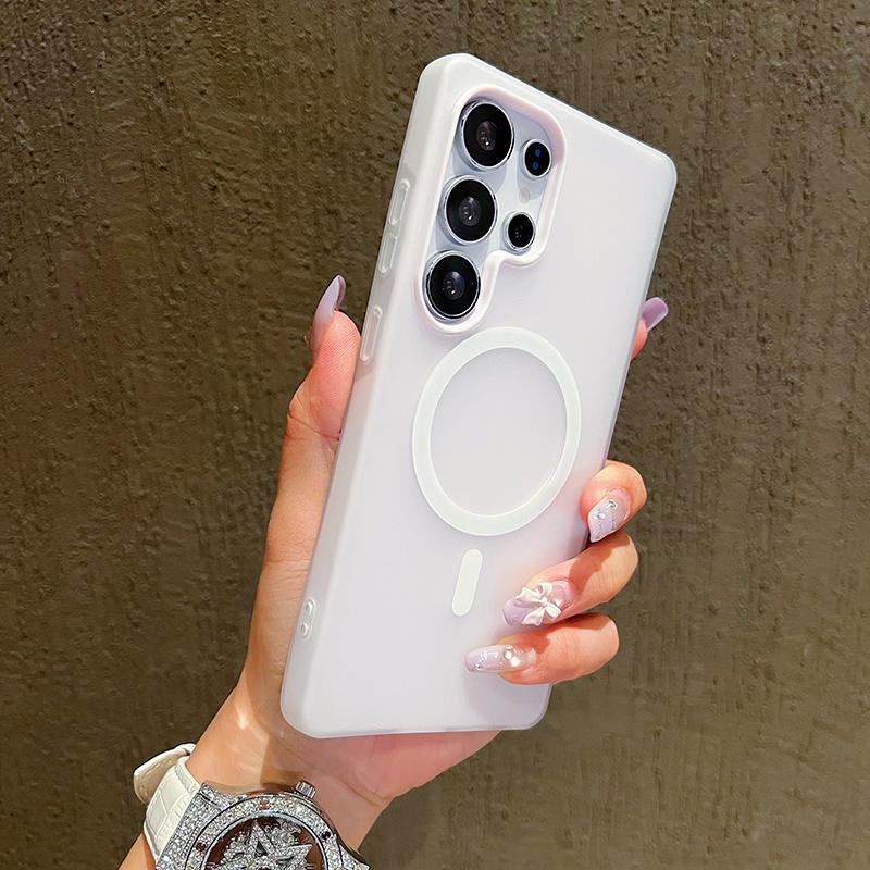 Luxus Candy Magsafe Kabellose Ladung Matte Handyhülle Für Samsung Galaxy S25 Plus S24 FE S23 S22 Ultra 5G Magnetische Bumper Abdeckung