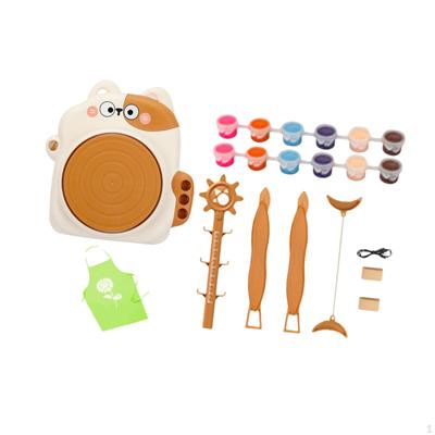 Pottery Wheel for Kids Sculpting Tools USB Arts and Crafts Complete Kit Holiday Gift DIY