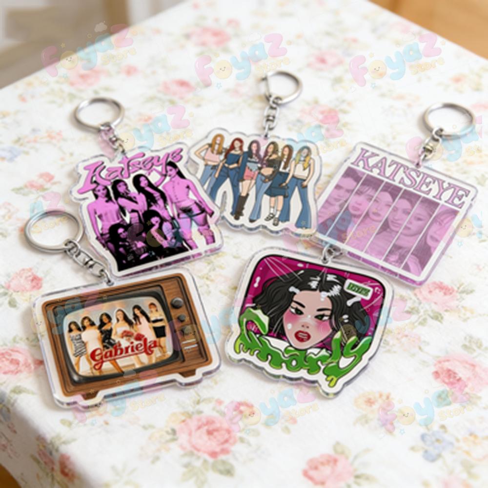 Fashion K-pop Katseye Sis Keychain Accessories Bag Softisstrong Megan Manon Keyrings Jewelry Gifts for Friends