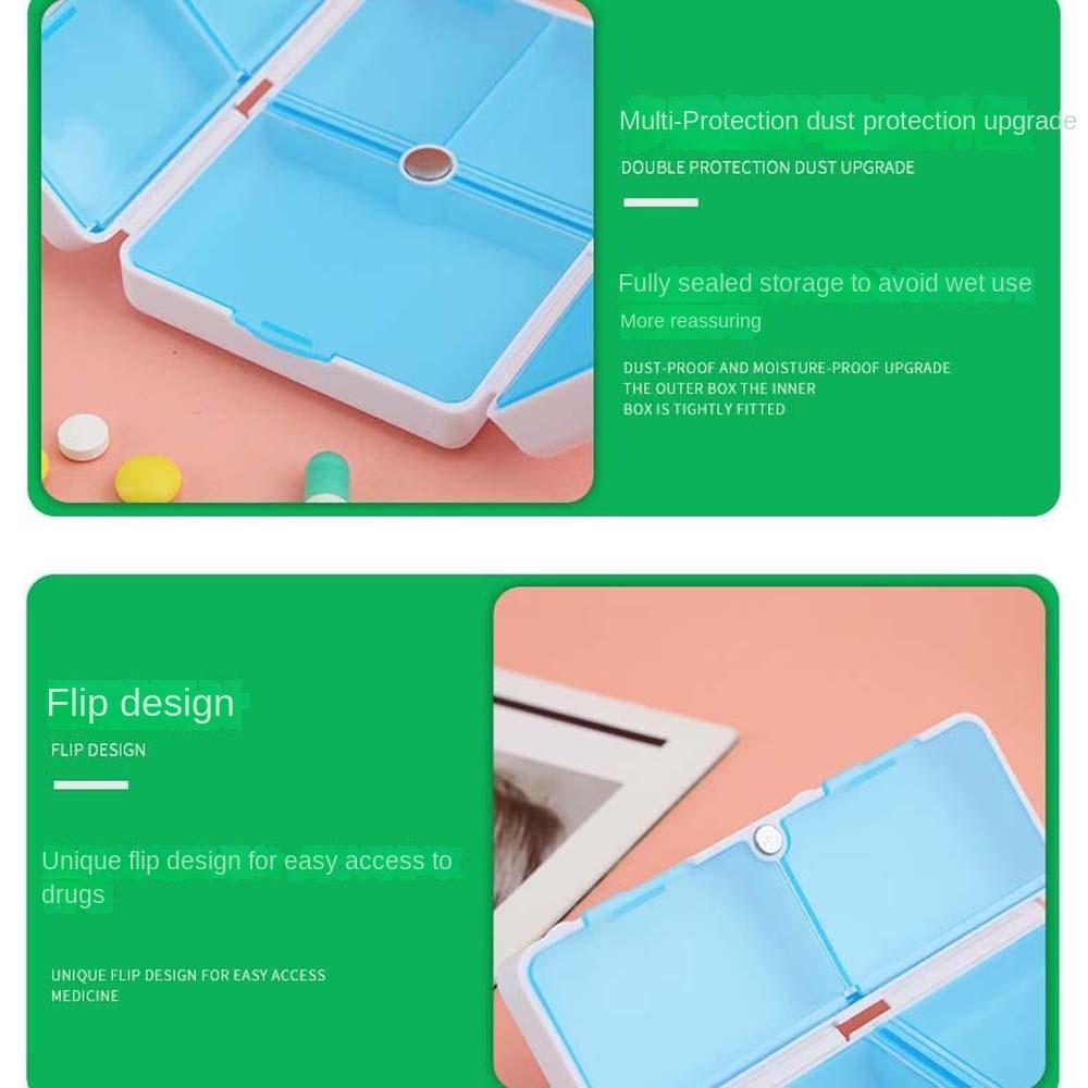 Weekly Medicine Pill Box Magnetic Pill Box 7 Grids Pills Organizer Case Magnetic Pill Case  Outdoor
