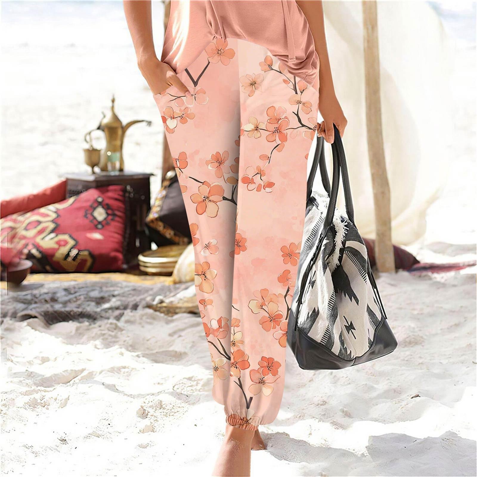 

Women s Casual Fashion Print Straight Leg Pants Pants With Pockets XXL