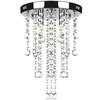 VidaXL Plafonnier Métal Blanc Perles Cristal Lustre Lumière Lampe Suspension 241382