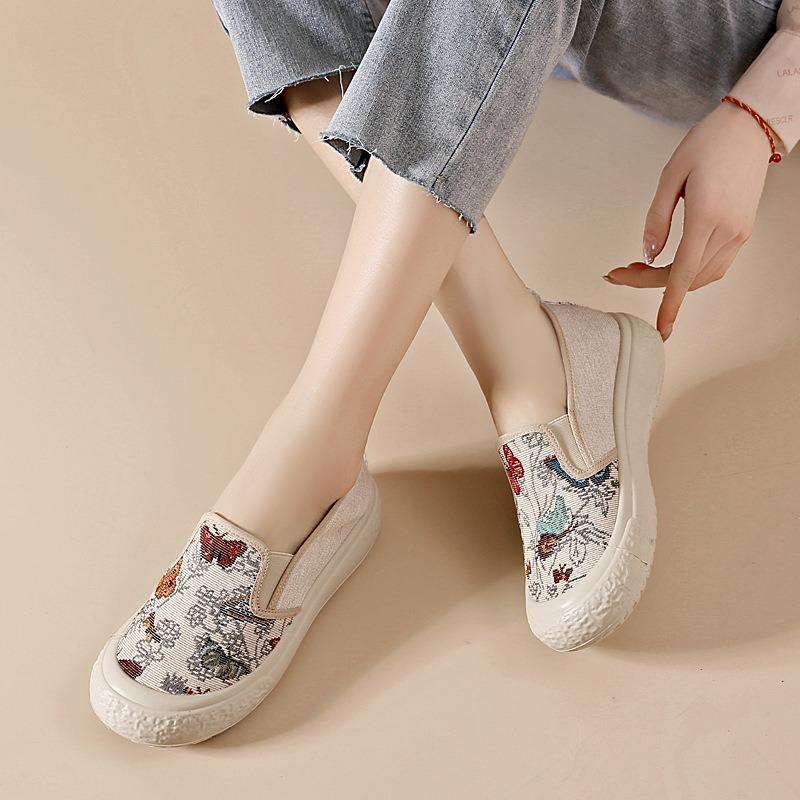 New Women's Shoes Platform Fisherman Shoes Casual Single Shoes Shallow Mouth Flat Shoes One Pedal Lazy Tide Shoes Female Student Shoes