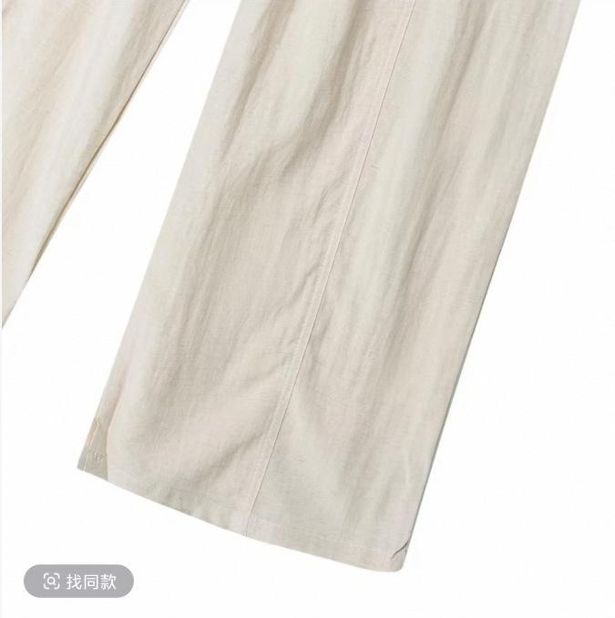 [Old Money Wind] Natural Lyocell Linen Light and Breathable, Three-dimensional Silhouette Versatile Ruffian Handsome Trousers