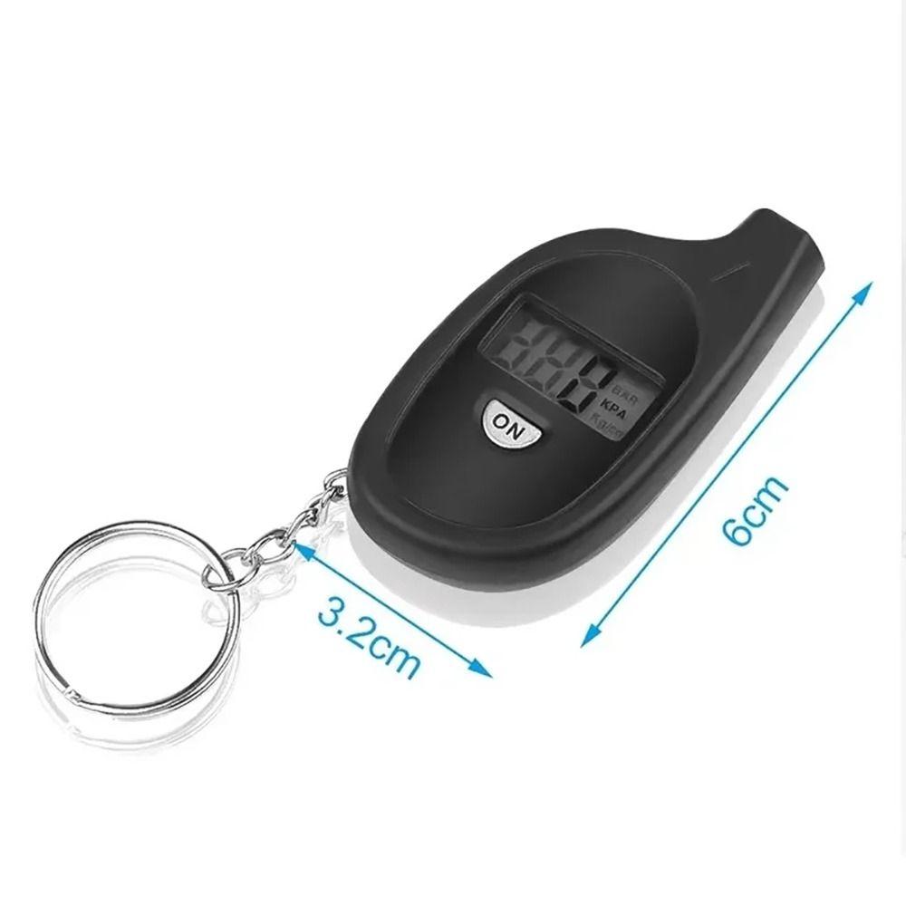 1Pcs with LCD Display Tire Air Pressure Tester 5-100PSI Portable Digital Tire Gauge Keychain Tire Inspection Tool