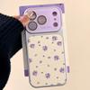 Ins Flower Large Window Phone Case for For Iphone 17 16 Pro Max 14 1 13 Camera Film Protector Shockproof Ultra Slim Cover