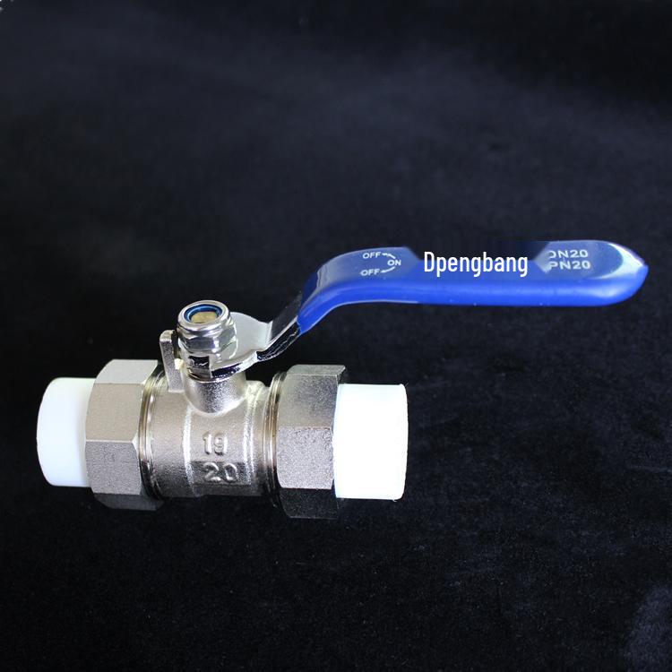 Pengbang Brass Double Union Ball Valve for PPR Water Pipe, 20mm & 25mm Fittings