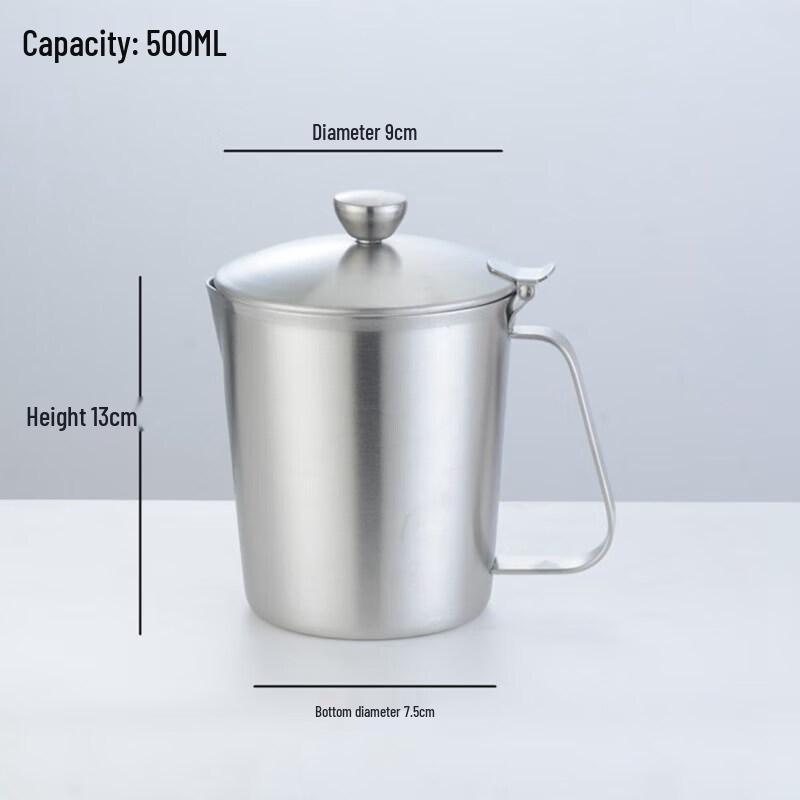 304 Stainless Steel Measuring Cup with Lid and Handle