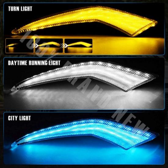 For 20-22 Toyota Corolla LE Front Bumper LED Daytime Running DRL Fog Lights Lamp