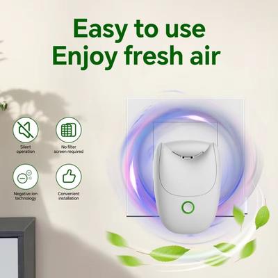 Two-Speed Adjustment Plug In Air Purifier Intelligent Negative Ion Generator  Bedroom Use