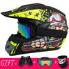 Full Face Mountain Bike Helmet With Goggles Gloves Mask Downhill MTB Trail Riding