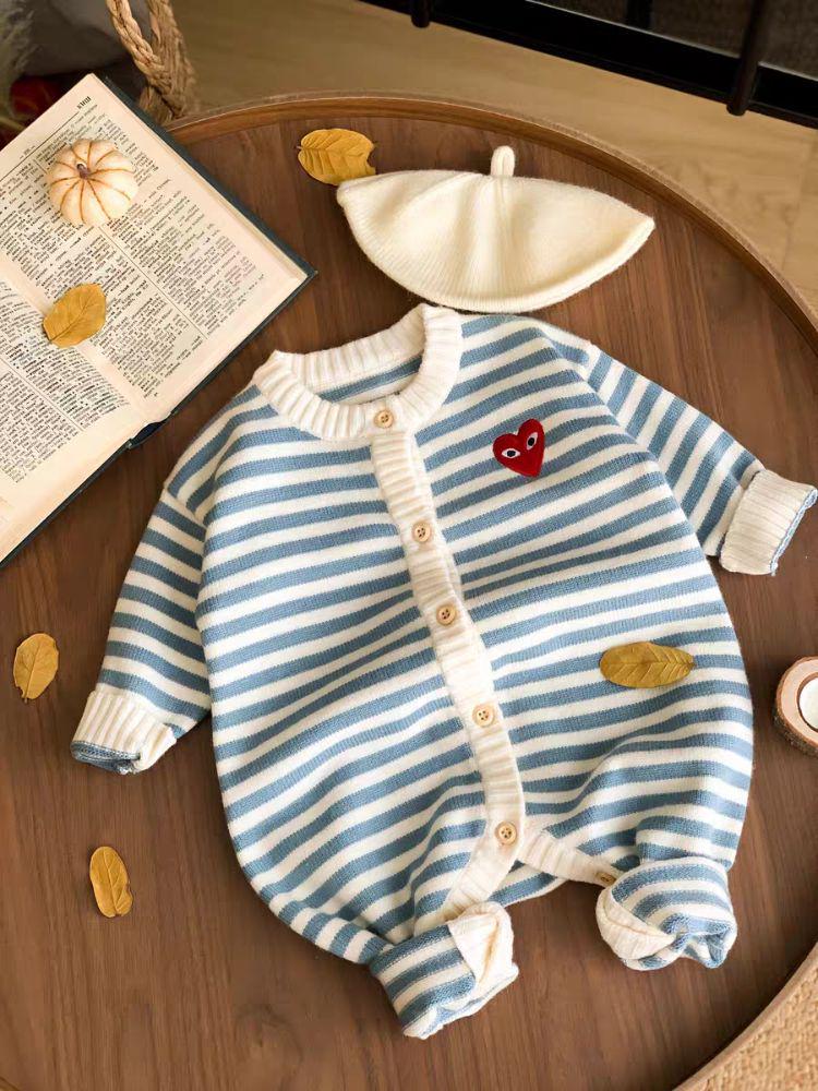 

Осенний вязаный ромпер для новорожденных - Уютный и милый свитерный наряд Size 80