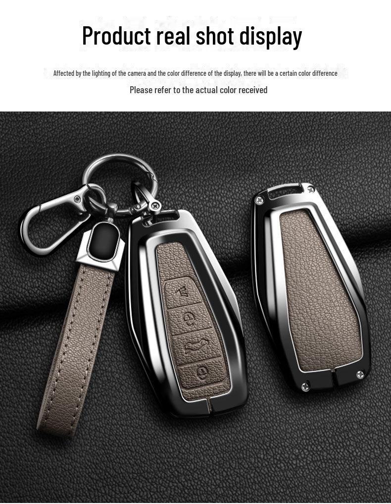 Metal Key Cover for Geely Xingyue L24, Xingrui, Boyue, Binyue, Binrui with Key Ring
